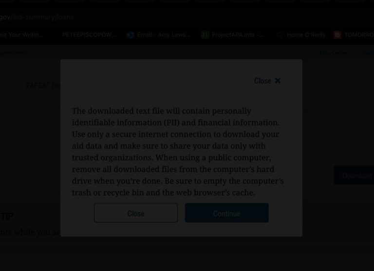 How To Access and Download your Federal Student Loans data file